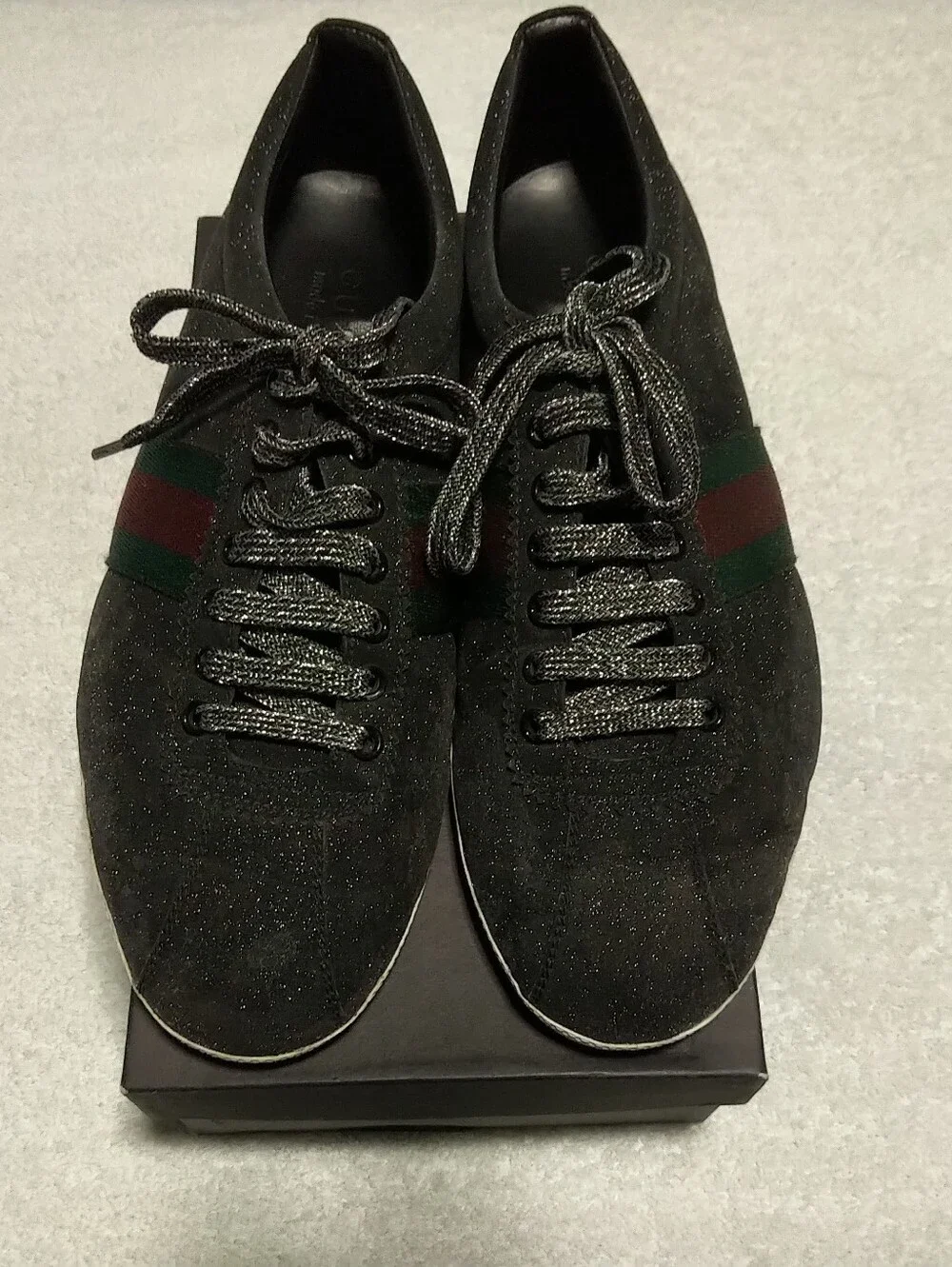 Authentic Gucci Men's Bambi Web Glitter Sneakers - Size 8.5 (Fits Men 9.5)